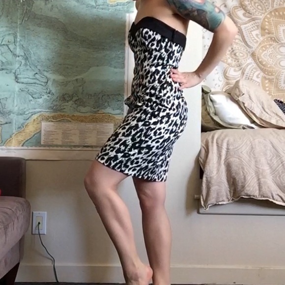 Betsy Johnson Cheetah Sweetheart Dress - Picture 2 of 6